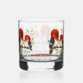 Feisty Red-kopfender Woodpecker Whiskyglas (Vorderseite)