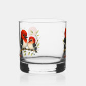 Feisty Red-kopfender Woodpecker Whiskyglas (Links)
