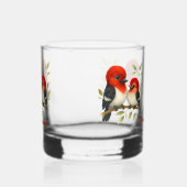 Feisty Red-kopfender Woodpecker Whiskyglas (Rechts)