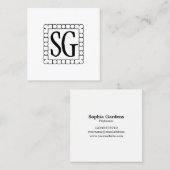 Feld 02 "Dot Dash" - Erste Schritte Quadratische Visitenkarte (Vorne/Hinten)