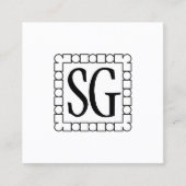 Feld 02 "Dot Dash" - Erste Schritte Quadratische Visitenkarte (Vorderseite)