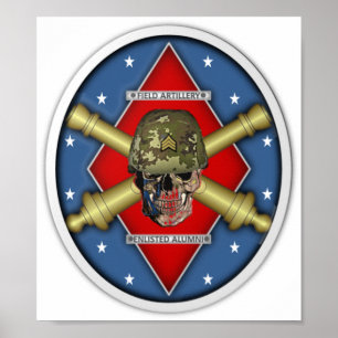 Feld-Artillerie-eingetragenes Schüler-Bild Poster