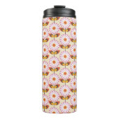 Feld aus rosa Gänseblümchen Thermosbecher (Vorderseite)