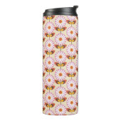 Feld aus rosa Gänseblümchen Thermosbecher (Nach links gedreht)