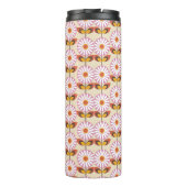Feld aus rosa Gänseblümchen Thermosbecher (Rückseite)