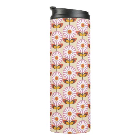 Feld aus rosa Gänseblümchen Thermosbecher (Nach rechts gedreht)