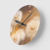 Feld aus warmer Löwenzahnlicht Runde Wanduhr (Winkel)
