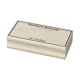 Feld "Bemerkungen des Lehrers mit Name" Gummistempel