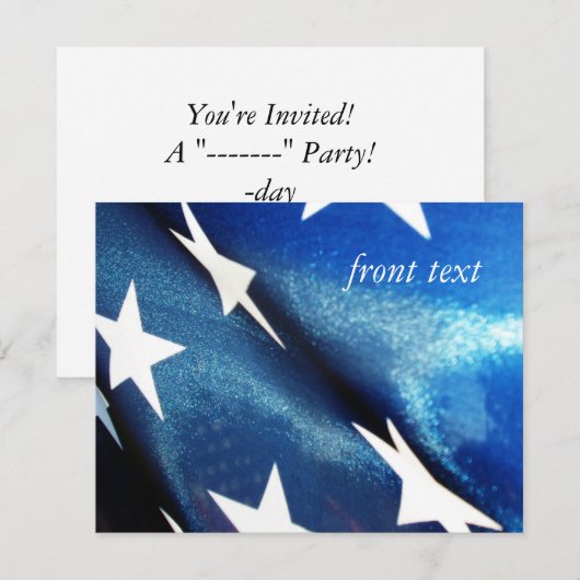 Feld Blau (1) Einladung (Vorne/Hinten)