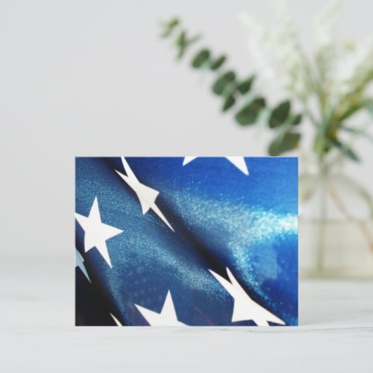 Feld Blau (1) Postkarte (Stehend Vorderseite)