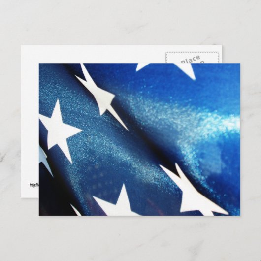 Feld Blau (1) Postkarte (Vorne/Hinten)