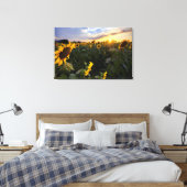 Feld blühender Sonnenblumen Leinwanddruck (Insitu (Schlafzimmer))