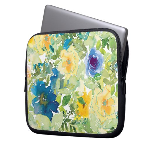 Feld Blume Laptopschutzhülle (Vorderseite Links)