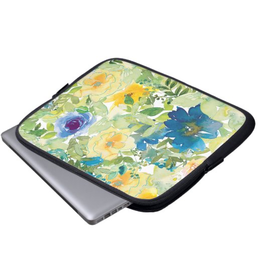 Feld Blume Laptopschutzhülle (Vorne Knopf)