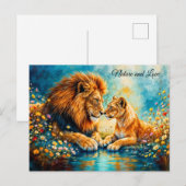 Feld-Blume Löwenzwiebeldekor Postkarte (Vorne/Hinten)