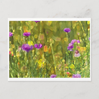 Feld Blume Postkarte