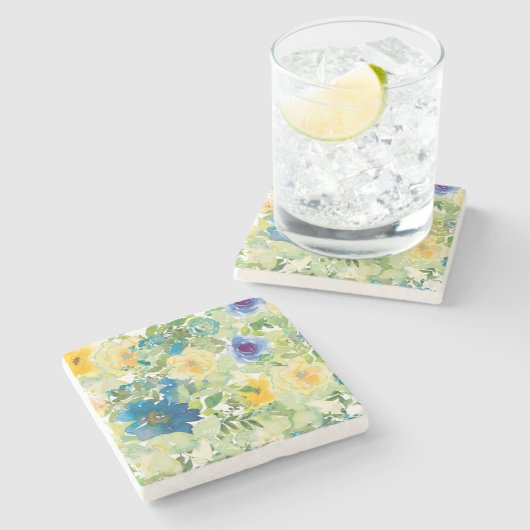 Feld Blume Steinuntersetzer (Seitenansicht)