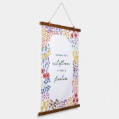 Feld Blume Wandteppich Mit Holzrahmen (Gewinkelt)