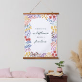 Feld Blume Wandteppich Mit Holzrahmen (Schlafzimmer)