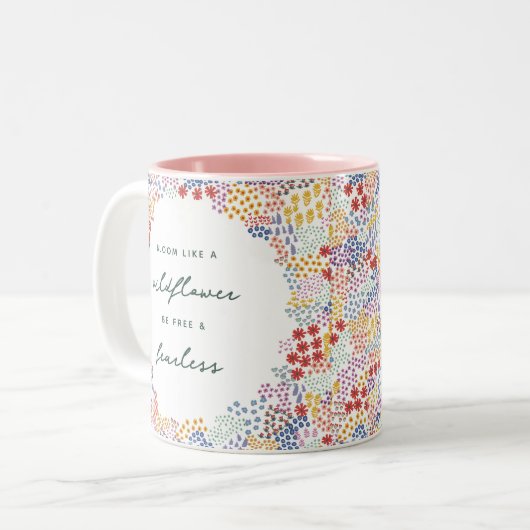Feld Blume Zweifarbige Tasse (Vorderseite Links)