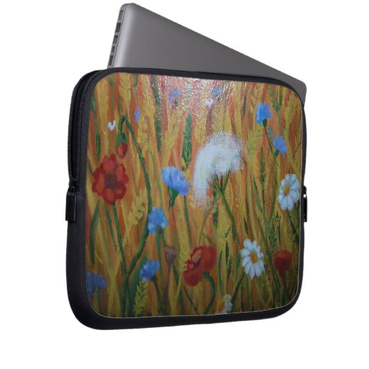 Feld-Blumen Neopren-Laptop-Hülse 10 Zoll Laptopschutzhülle (Vorne Rechts)
