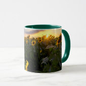 Feld der blühenden Sonnenblumen Tasse (VorderseiteRechts)
