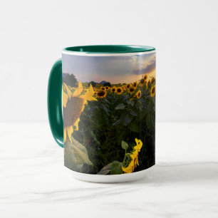 Feld der blühenden Sonnenblumen Tasse