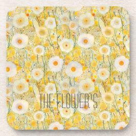 Feld der Blume Gelborange Natur glücklicher Spaß Getränkeuntersetzer