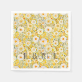 Feld der Blume Gelborange Natur glücklicher Spaß Serviette