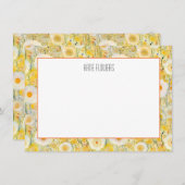 Feld der Blume NAME Gelborange Natürliche Schönhei Mitteilungskarte (Vorne/Hinten)