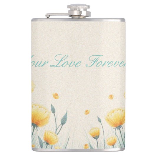 Feld der endlosen Liebe Flachmann (Vorderseite)