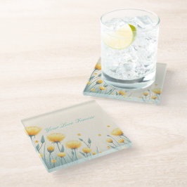 Feld der endlosen Liebe Glasuntersetzer