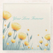 Feld der endlosen Liebe Glasuntersetzer (Vorderseite)