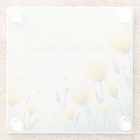 Feld der endlosen Liebe Glasuntersetzer (Rückseite)