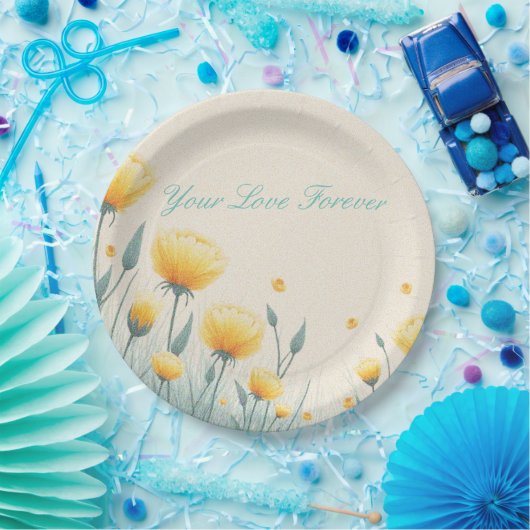 Feld der endlosen Liebe Pappteller (Party)