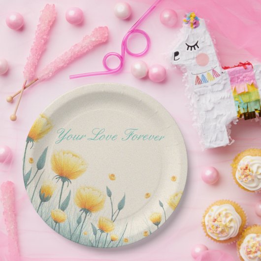 Feld der endlosen Liebe Pappteller (Party)