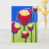 "Feld der Funky Blumen " Karte (Gelbe Blume)
