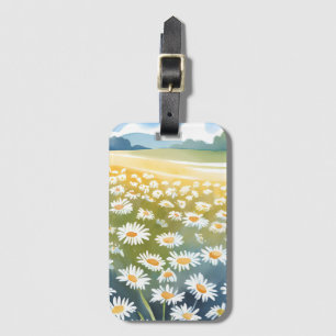Feld der Gänseblümchen   Blumenwiese Florale Maler Gepäckanhänger