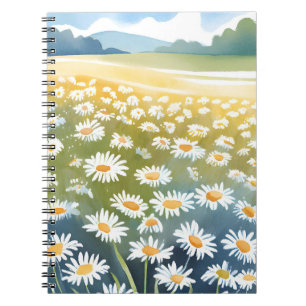 Feld der Gänseblümchen Blumenwiese Florale Maler Notizblock