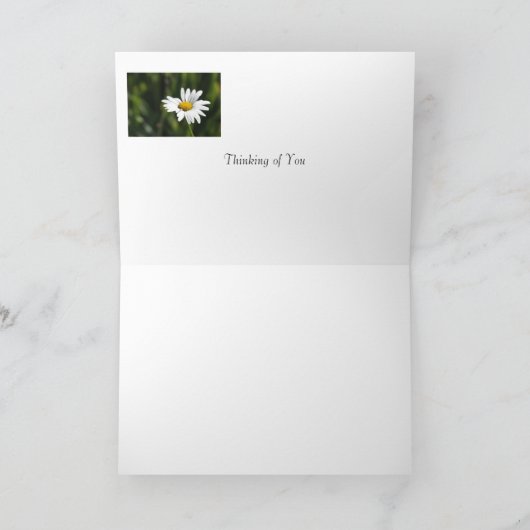 Feld der Gänseblümchen - denkend an Sie Karte (Innenseite)