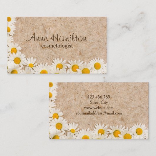 Feld der Gänseblümchen Visitenkarte (Vorne/Hinten)
