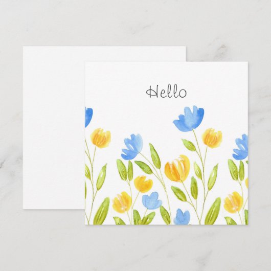 Feld der gelben blauen Blumen (Vorne/Hinten)