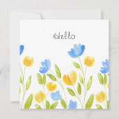 Feld der gelben blauen Blumen (Vorderseite)