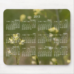 Feld der gelben Blumen; Kalender 2013 Mousepad