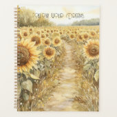 Feld der gelben Sonnenblumen   Planer (Vorderseite)