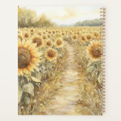 Feld der gelben Sonnenblumen   Planer (Rückseite)