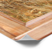 Feld der Gerstenansicht aus einem Fenster Poster (Ecke)