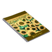 Feld der goldgelben Sonnenblumen Notizblock (Rechte Seite)
