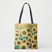 Feld der goldgelben Sonnenblumen Tasche (Vorderseite)