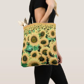 Feld der goldgelben Sonnenblumen Tasche (Von Nahem)